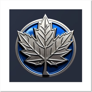 Cool Maple Leaf Badge Posters and Art